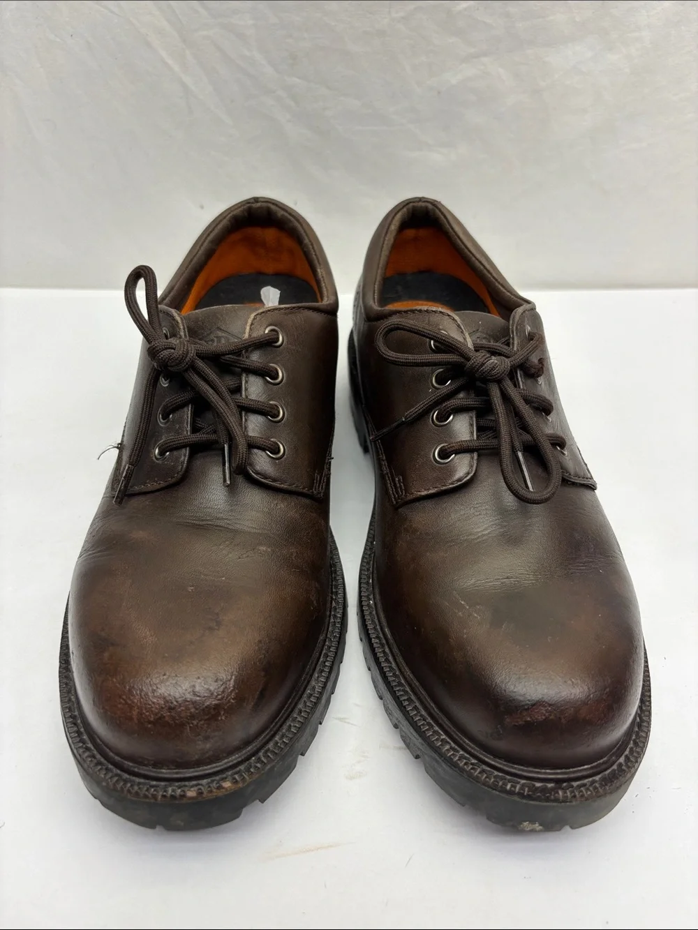 Eddie Bauer Men's Brown Leather Lace-Up Casual Shoes, SZ 10 M, box 46